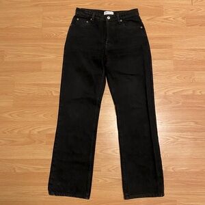 Zara black mom jeans size 4 high rise denim